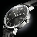 Franklord Prestige Onyx Leather Men's Watch – Black Sunburst Dial & Black Leather Strap