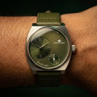 Franklord Eccentrica | Asymmetric Small Second Watch - The Emerald Enigma