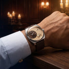 Franklord Eccentrica | Asymmetric Small Second Watch - The Champagne Dune