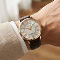 The Classic Roman Men's Watch - Ivory Gold