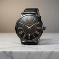 The Classic Roman Men's Watch - Obsidian Black