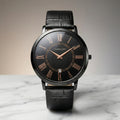 The Classic Roman Men's Watch - Obsidian Black