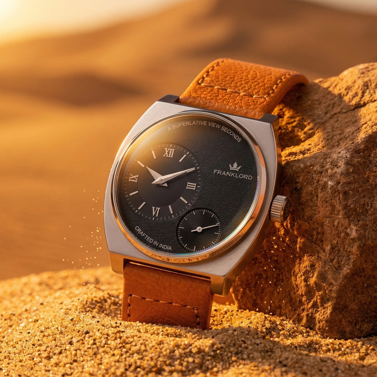 Franklord Eccentrica | Asymmetric Small Second Watch - The Noir Heritage