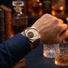 Franklord Eccentrica | Asymmetric Small Second Watch - The Champagne Dune