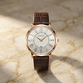 The Classic Roman Men's Watch - Ivory Gold