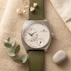 Franklord Eccentrica | Asymmetric Small Second Watch - The Ivory Sage