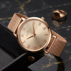 Franklord Classique Women's Ultra-Slim Watch – 32mm Rose Gold Stainless Steel Mesh