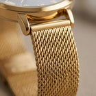 Franklord Classique Women's Ultra-Slim Watch – 32mm Gold Stainless Steel with Black Roman Dial