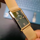 Franklord The Indian Tank – Rose Luxe | Slim Rose Gold Rectangular Watch for Men