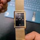 Franklord The Indian Tank – Rose Luxe | Slim Rose Gold Rectangular Watch for Men