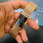 Franklord The Indian Tank – Rose Luxe | Slim Rose Gold Rectangular Watch for Men