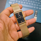 Franklord The Indian Tank – Rose Luxe | Slim Rose Gold Rectangular Watch for Men