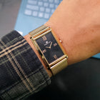 Franklord The Indian Tank – Rose Luxe | Slim Rose Gold Rectangular Watch for Men