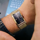 Franklord The Indian Tank – Rose Luxe | Slim Rose Gold Rectangular Watch for Men