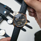 Franklord Navigator Sovereign - Dual Time Automatic Skeleton Watch For Men