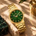 Franklord Mens Maha Vastu Watch - Emerald Green in Gold 2.0