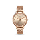 Franklord Classique Women's Ultra-Slim Watch – 32mm Rose Gold Stainless Steel Mesh