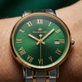 Franklord Ladies Maha Vastu Watch | Green in Gold Two Tone (Harmony Edition)