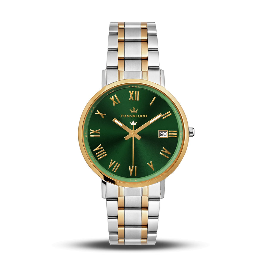 Franklord Ladies Maha Vastu Watch | Green in Gold Two Tone (Harmony Edition)