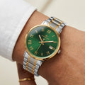 Franklord Ladies Maha Vastu Watch | Green in Gold Two Tone (Harmony Edition)