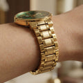 Franklord Ladies Maha Vastu Watch | Green in Gold (Prosperity Series)