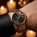 Franklord Ladies Maha Vastu Watch | Black in Gold (Authority Series)