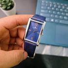 Franklord Ocean Crest worn on wrist in angled view showcasing polished silver case and dial