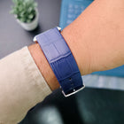 In-hand side angle showing Franklord Ocean Crest’s rectangular silhouette and sunburst dial
