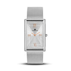 Franklord The Indian Tank – Platinum Luxe | Rectangular Silver Dial Slim Watch for Men