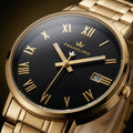 Franklord Ladies Maha Vastu Watch | Black in Gold (Authority Series)