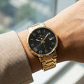 Franklord Ladies Maha Vastu Watch | Black in Gold (Authority Series)