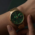 Franklord Ladies Maha Vastu Watch | Green in Gold (Prosperity Series)