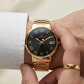 Franklord Ladies Maha Vastu Watch | Black in Gold (Authority Series)