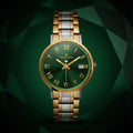 Franklord Ladies Maha Vastu Watch | Green in Gold Two Tone (Harmony Edition)